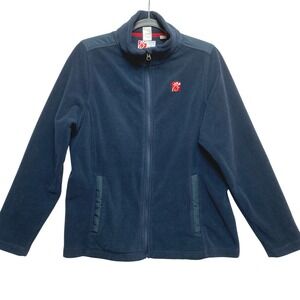 Oobe Chick-fil-A Fleece Jacket Mens XL Navy Full Zip Uniform Embroidered Logo